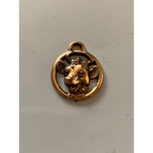 Vintage 1940s Elsie The Cow Collectible Brass Borden Dairy Advertisement charm